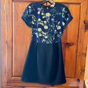 Floral and black dress